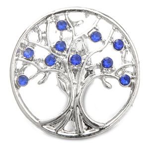Blue Crystal Tree of Life Snap for Snap Jewelry New